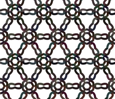 Geometrik soyut dikişsiz desen, vektör illüstrasyonu