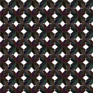 Geometrik soyut dikişsiz desen, vektör illüstrasyonu