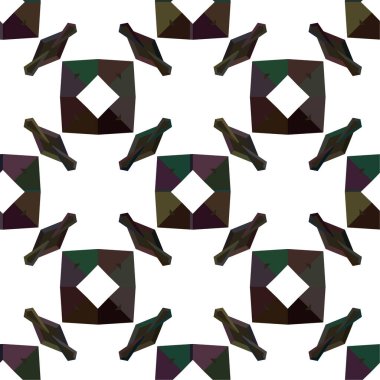 Geometrik soyut dikişsiz desen, vektör illüstrasyonu