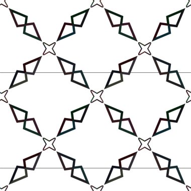 Geometrik soyut dikişsiz desen, vektör illüstrasyonu