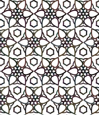 Geometrik soyut dikişsiz desen, vektör illüstrasyonu