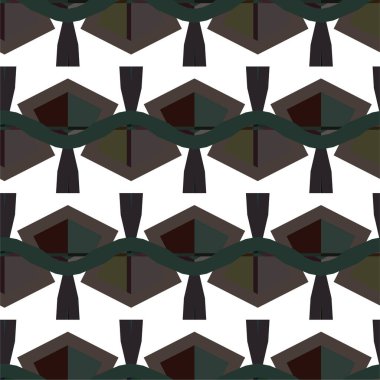 Geometrik soyut dikişsiz desen, vektör illüstrasyonu