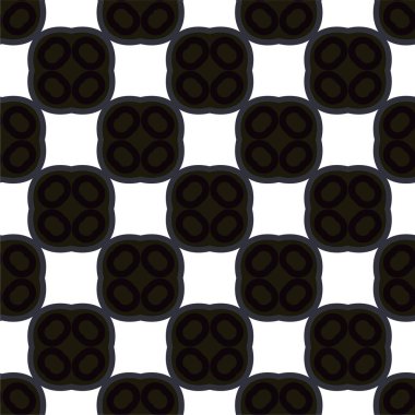 Süslü, soyut, dikişsiz desen, vektör illüstrasyonu