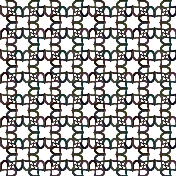 Seamless Pattern Black White Geometric Ornament Vector Illustration — Stock Vector