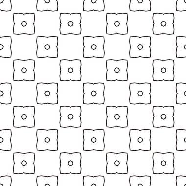 Süslü, soyut, dikişsiz desen, vektör illüstrasyonu