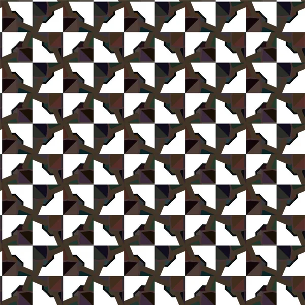 Seamless Black White Pattern Geometric Shapes Vector Illustration — Stock Vector