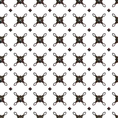 Süslü, soyut, dikişsiz desen, vektör illüstrasyonu