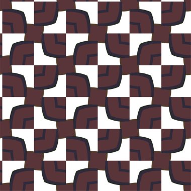 Süslü, soyut, dikişsiz desen, vektör illüstrasyonu