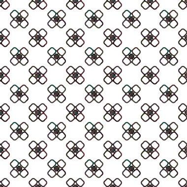 Geometrik şekilli kusursuz desen vektör çizimi