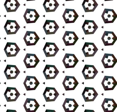 Geometrik şekilli kusursuz desen vektör çizimi