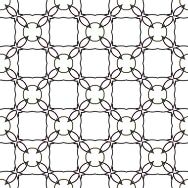 Süslü, soyut, dikişsiz desen, vektör illüstrasyonu