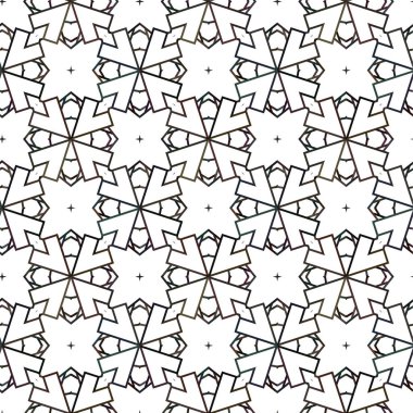 Süslü, soyut, dikişsiz desen, vektör illüstrasyonu