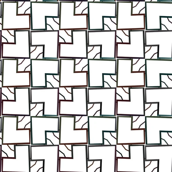 Geometrický Abstraktní Bezešvý Vzor Vektorová Ilustrace — Stockový vektor