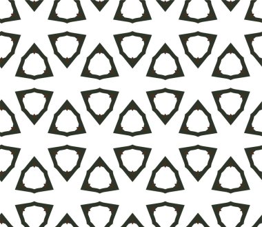 Süslü, soyut, dikişsiz desen, vektör illüstrasyonu