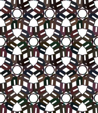 Geometrik soyut dikişsiz desen, vektör illüstrasyonu