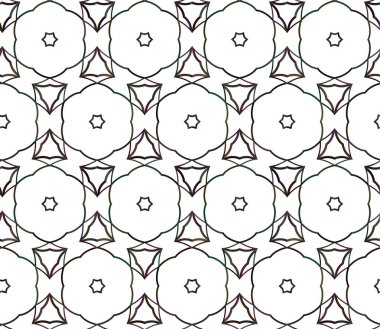 Süslü, soyut, dikişsiz desen, vektör illüstrasyonu