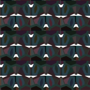 Geometrik şekilli kusursuz desen vektör çizimi