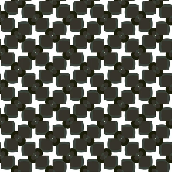 Siyah Beyaz Geometrik Şekilli Kusursuz Desen — Stok Vektör