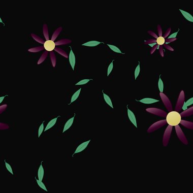 Çiçeksiz arka plan, vektör illüstrasyonu