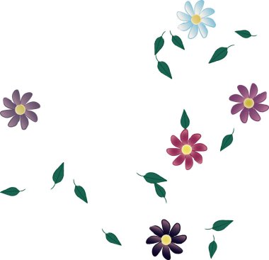 Çiçeksiz arka plan, vektör illüstrasyonu