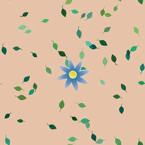 Schöne Florale Nahtlose Hintergrund Vektorillustration — Stockvektor