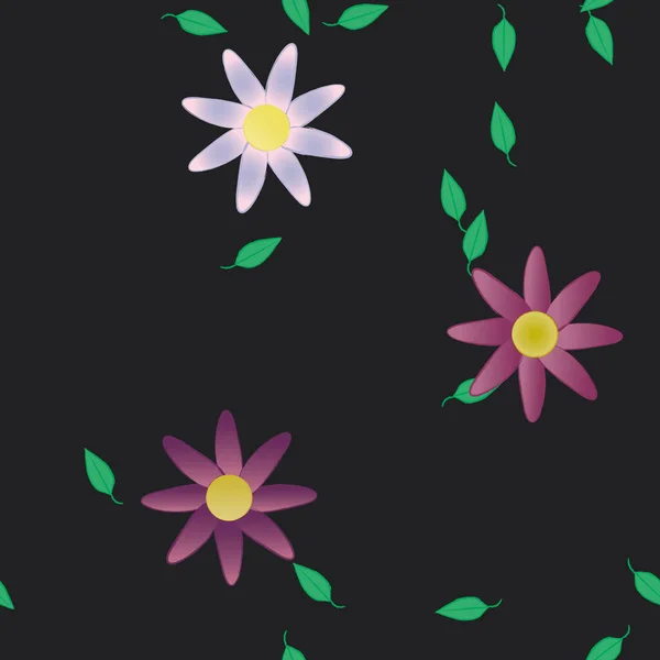 Beau Fond Floral Sans Couture Illustration Vectorielle — Image vectorielle