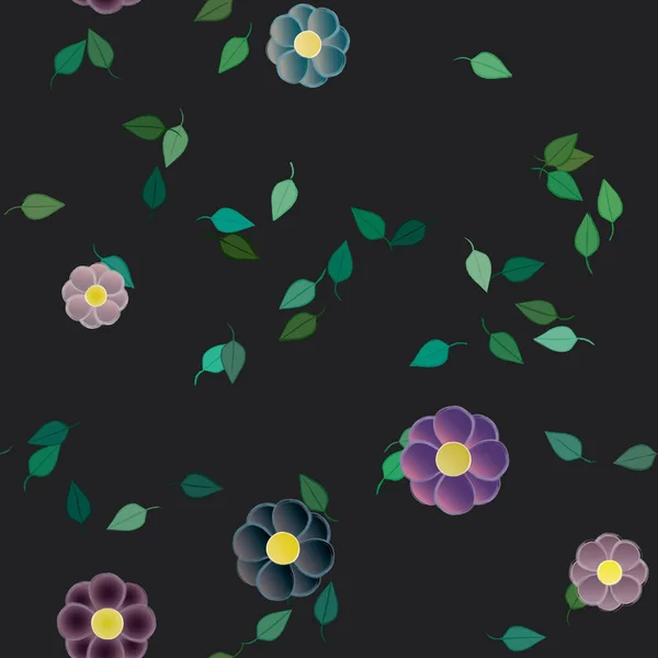 Hermoso Fondo Sin Costura Floral Ilustración Vectores — Vector de stock