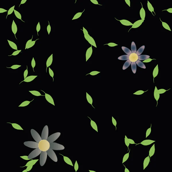 Fundo Sem Costura Floral Bonito Ilustração Vetorial — Vetor de Stock