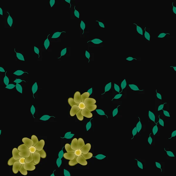 Fundo Sem Costura Floral Bonito Ilustração Vetorial — Vetor de Stock