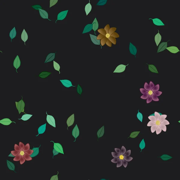 Mooie Bloemen Naadloze Achtergrond Vector Illustratie — Stockvector