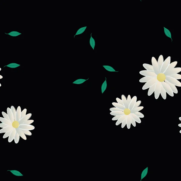 Hermoso Fondo Sin Costura Floral Ilustración Vectores — Vector de stock