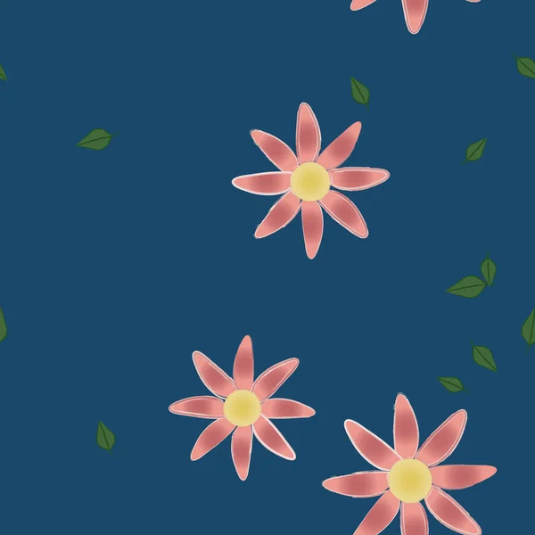 Schöne Florale Nahtlose Hintergrund Vektorillustration — Stockvektor