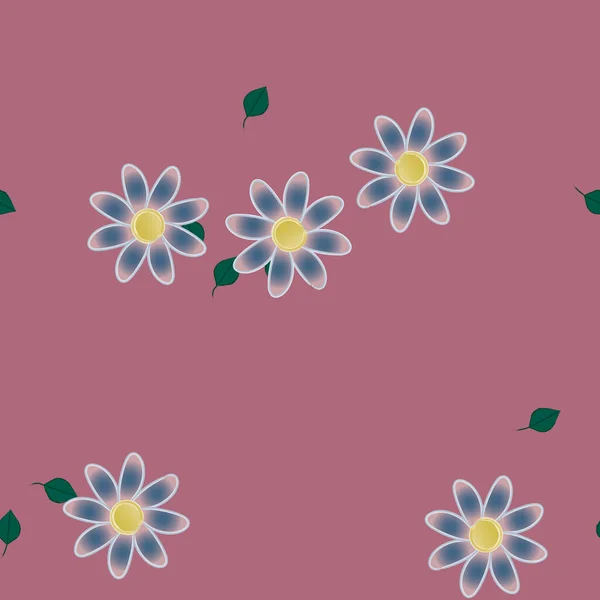 Schöne Florale Nahtlose Hintergrund Vektorillustration — Stockvektor