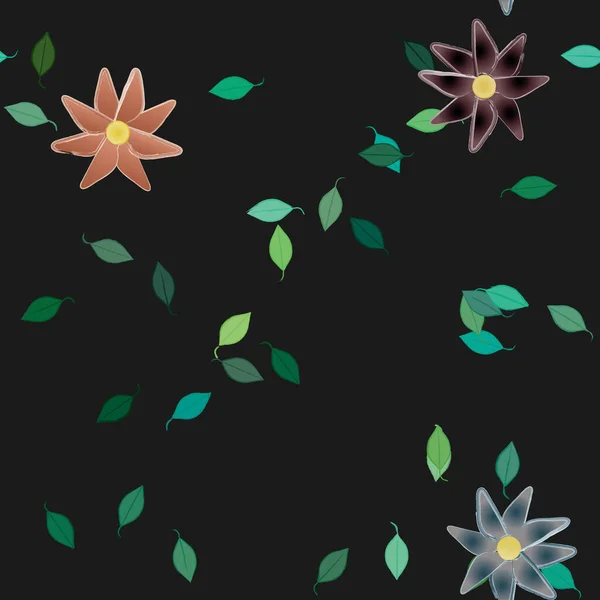 Hermoso Fondo Sin Costura Floral Ilustración Vectores — Vector de stock