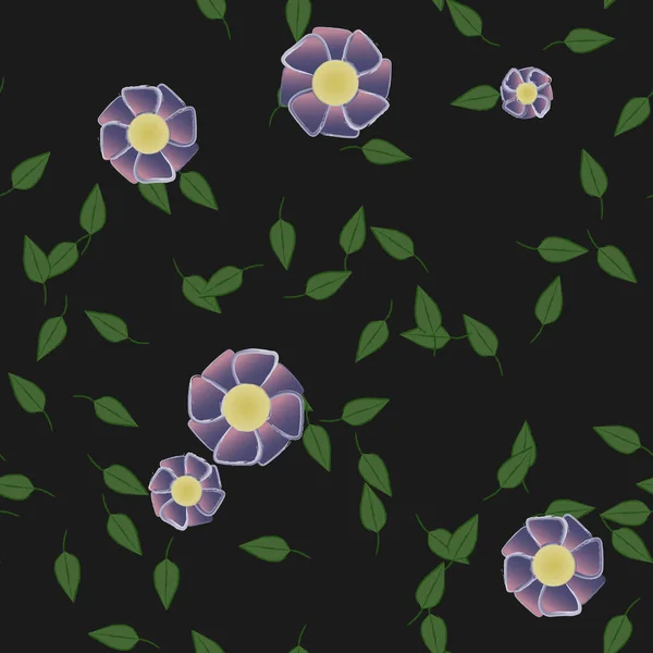 Hermoso Fondo Sin Costura Floral Ilustración Vectores — Vector de stock