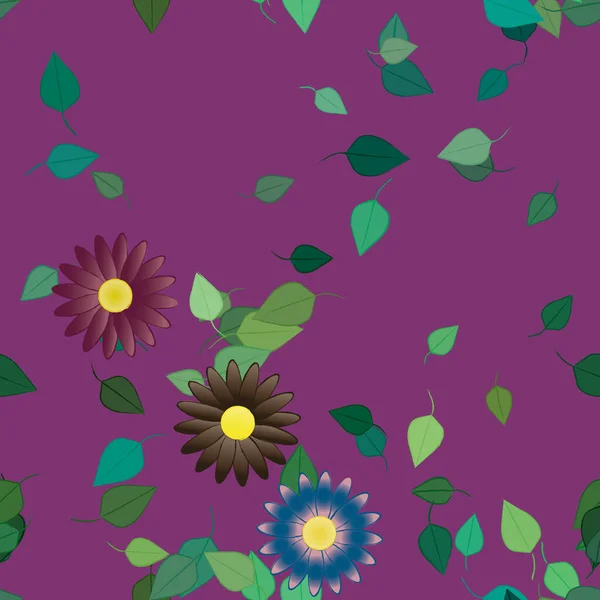 Hermoso Fondo Sin Costura Floral Ilustración Vectores — Vector de stock