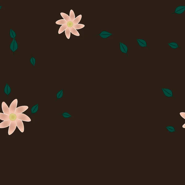 Hermoso Fondo Sin Costura Floral Ilustración Vectores — Vector de stock