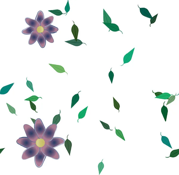 Fundo Sem Costura Floral Bonito Ilustração Vetorial — Vetor de Stock