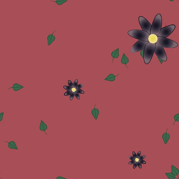 Fundo Sem Costura Floral Bonito Ilustração Vetorial — Vetor de Stock