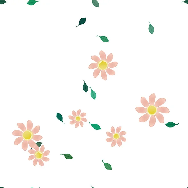 Beautiful Floral Seamless Background Vector Illustration — Stock Vector