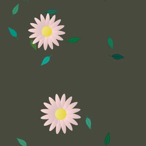 Schöne Florale Nahtlose Hintergrund Vektorillustration — Stockvektor