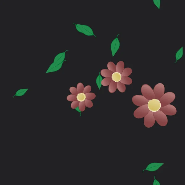 Fundo Sem Costura Floral Bonito Ilustração Vetorial — Vetor de Stock