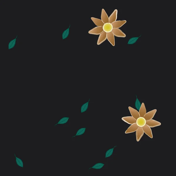 Fundo Sem Costura Floral Bonito Ilustração Vetorial — Vetor de Stock