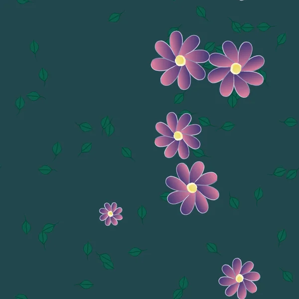 Hermoso Fondo Sin Costura Floral Ilustración Vectores — Vector de stock