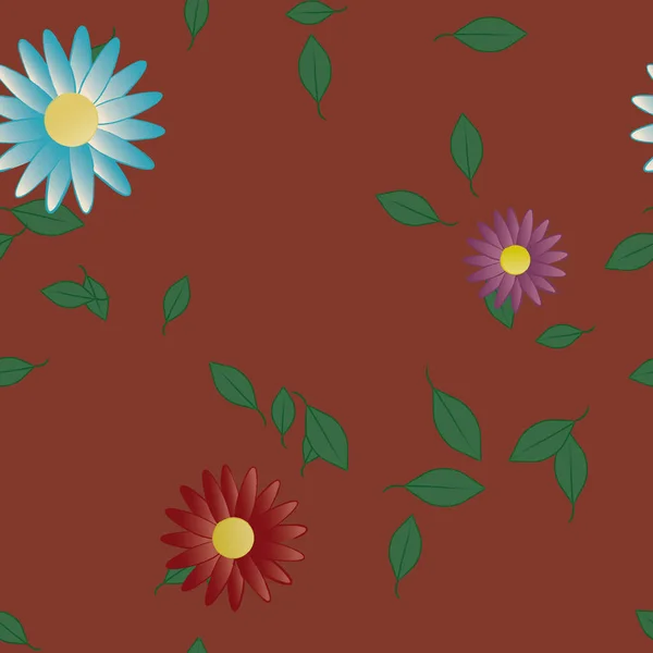 Hermoso Fondo Sin Costura Floral Ilustración Vectores — Vector de stock