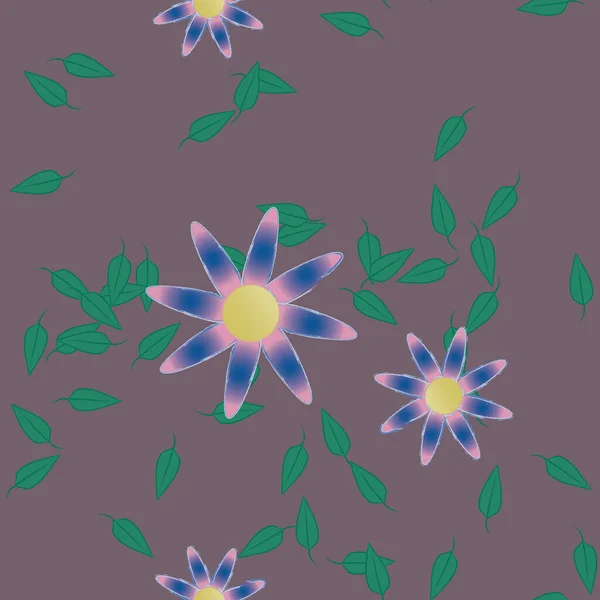 Hermoso Fondo Sin Costura Floral Ilustración Vectores — Vector de stock