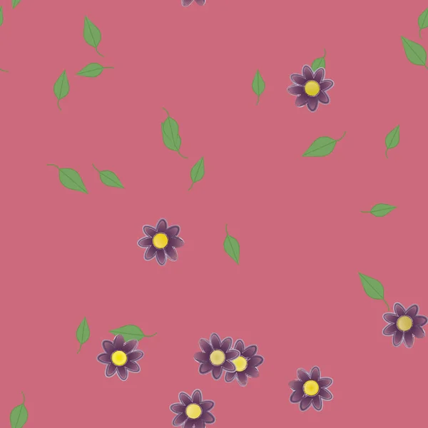 Fundo Sem Costura Floral Bonito Ilustração Vetorial — Vetor de Stock