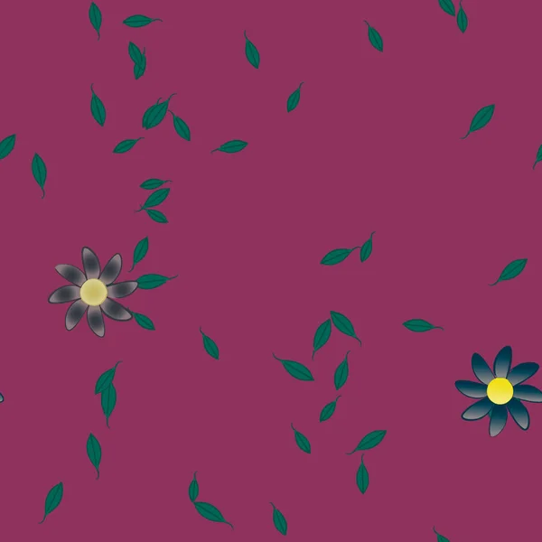 Fundo Sem Costura Floral Bonito Ilustração Vetorial — Vetor de Stock