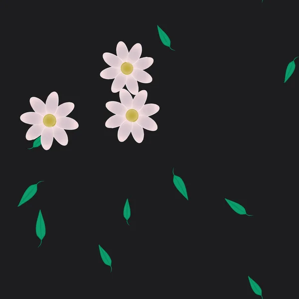 Schöne Florale Nahtlose Hintergrund Vektorillustration — Stockvektor