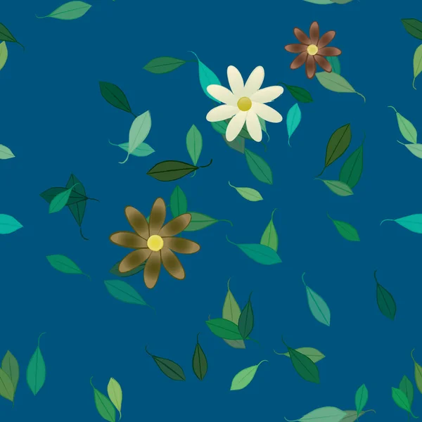 Hermoso Fondo Sin Costura Floral Ilustración Vectores — Vector de stock